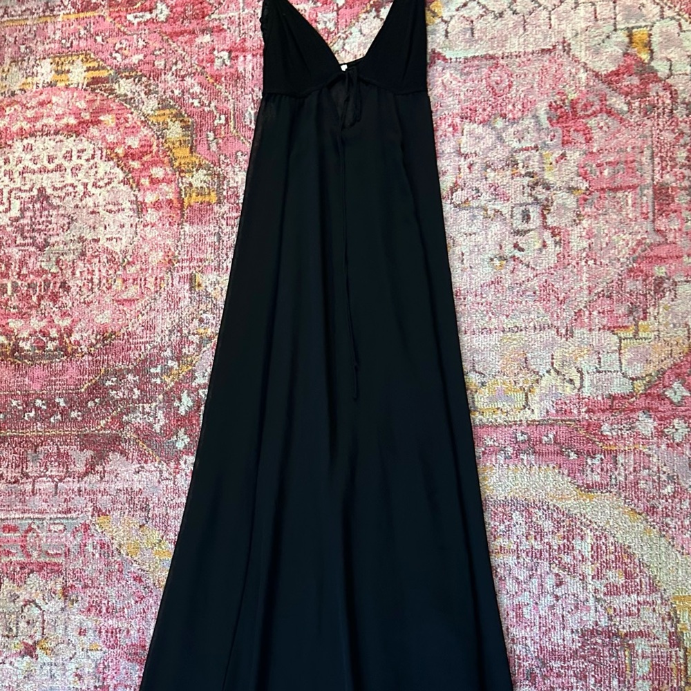 Zara Sheer Black Maxi Dress